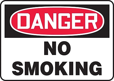 LegendDANGER NO SMOKING/PELIGRO PROHIBIDO FUMAR Accuform SBMSMK001MVA Aluminum Sign Red/Black on White LegendDANGER NO SMOKING/PELIGRO PROHIBIDO FUMAR 10 Length x 14 Width 10 Length x 14 Width 